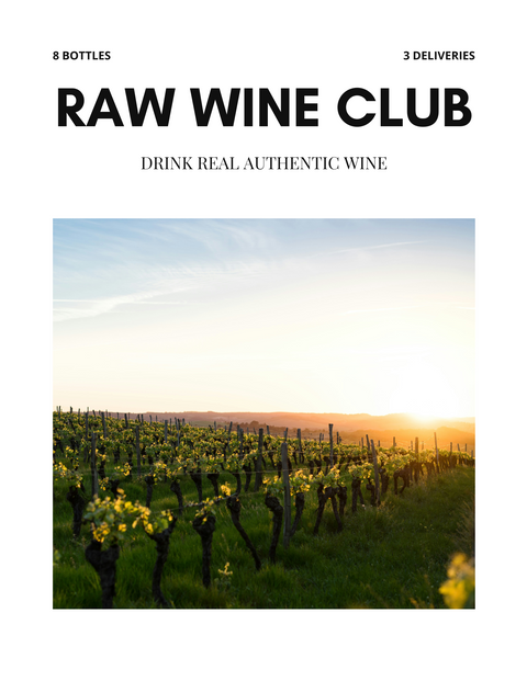 RAW WINE CLUB (8 BOTTLES - 3 DELIVERIES)